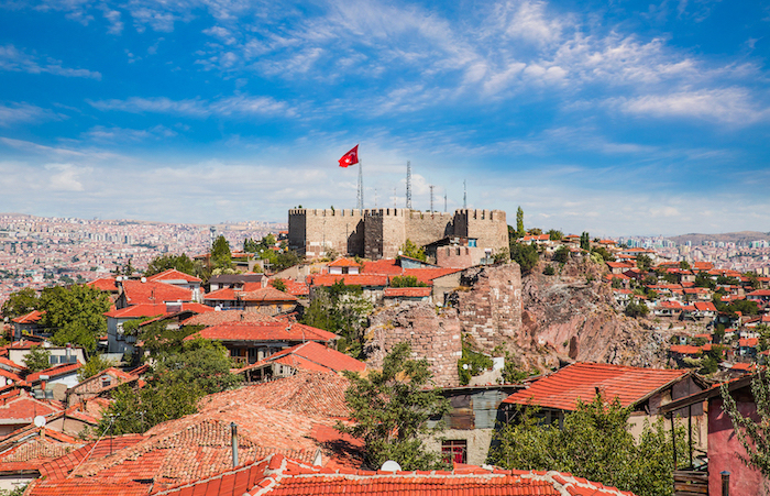 View of Ankara castle and general view of old town - Ankara, Ankara is capital city of Turkey